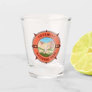 Copo De Shot Yosemite National Park Retro Compass Emblem