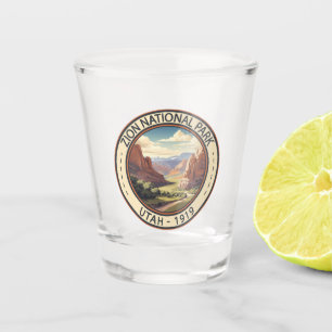 Copo De Shot Zion National Park Illustration Viagem Art
