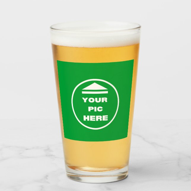 Copo de vidro 16oz - Personalizado para adicionar  (Frente (Preenchido))