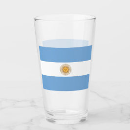 Copo de vidro Patriótico com bandeira da Argentina
