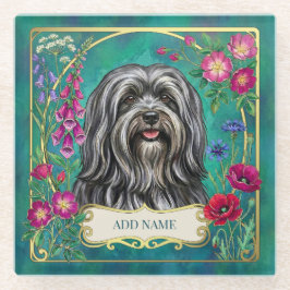 Copo de Vidro Personalizado Cinza Escuro Lhasa Aps