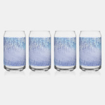 Copo para Bebidas com Manchas de Tinta Abstratas
