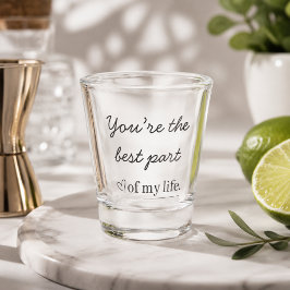Copo para Shot com Citação de Amor Moderno