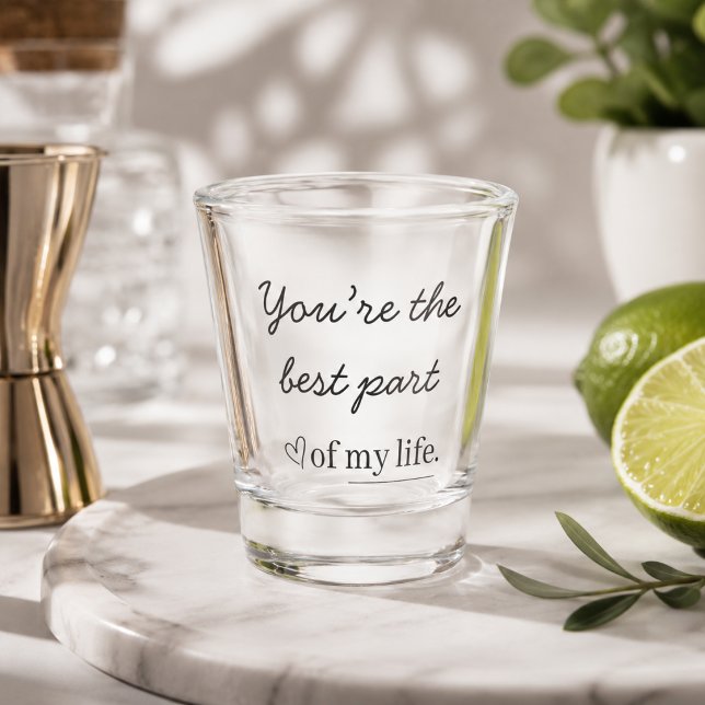 Copo para Shot com Citação de Amor Moderno (Criador carregado)