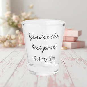 Copo para Shot com Citação de Amor Moderno