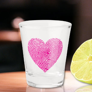 Copo para Shot com Coração de Impressão Digital Ro