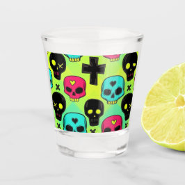 Copo para shot com estampa de caveira