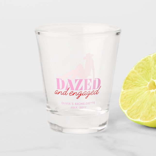 Copo para Shot de Despedida de Solteira Cor-de-Ros (Frente)