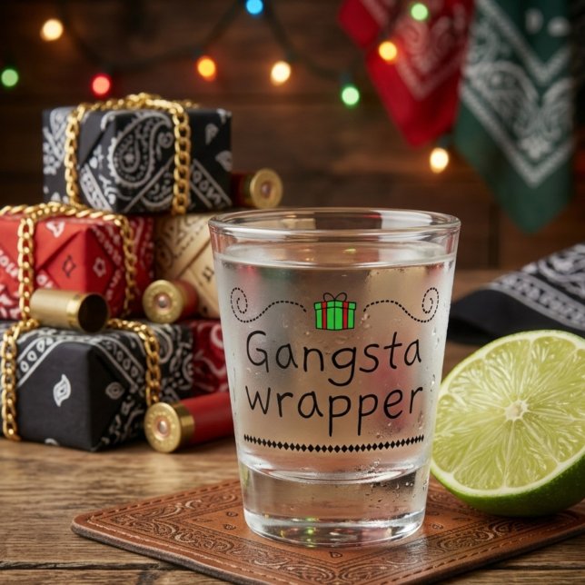 Copo para Shot de Feriado do Envoltório de Gangsta (Criador carregado)