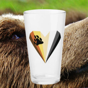 Copo Pint de Vidro Bear Pride Heart