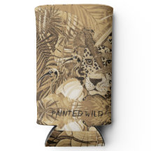 Copo Resfriador de Lata Leopardo Sepia Selvagem