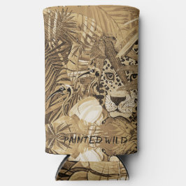Copo Resfriador de Lata Leopardo Sepia Selvagem
