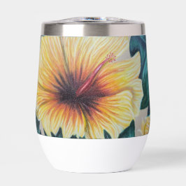 copo térmico amarelo hibiscus