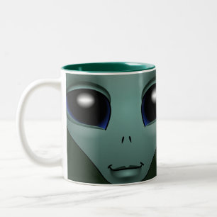Copos cinzentos do Extraterrestrial da caneca