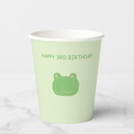 Copos de Papel de Aniversário de Sapo Adorável e B