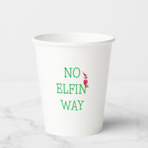 Copos de Papel de Natal Sem Maneira Elfa