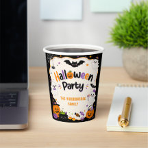 Copos de papel para fantasias coloridas de Hallowe