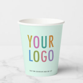 Copos de Papel para Logotipo Comercial Personaliza