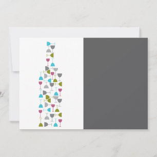 Copos de Vinho Moldados em uma Garrafa