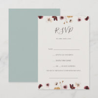 Copper Burgundy Wildflower Teal Song Request RSVP