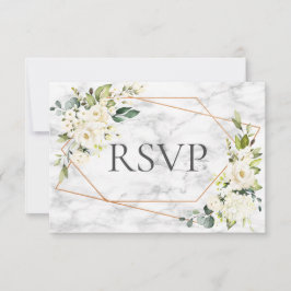 Copper Marble Geométrico White Floral RSVP