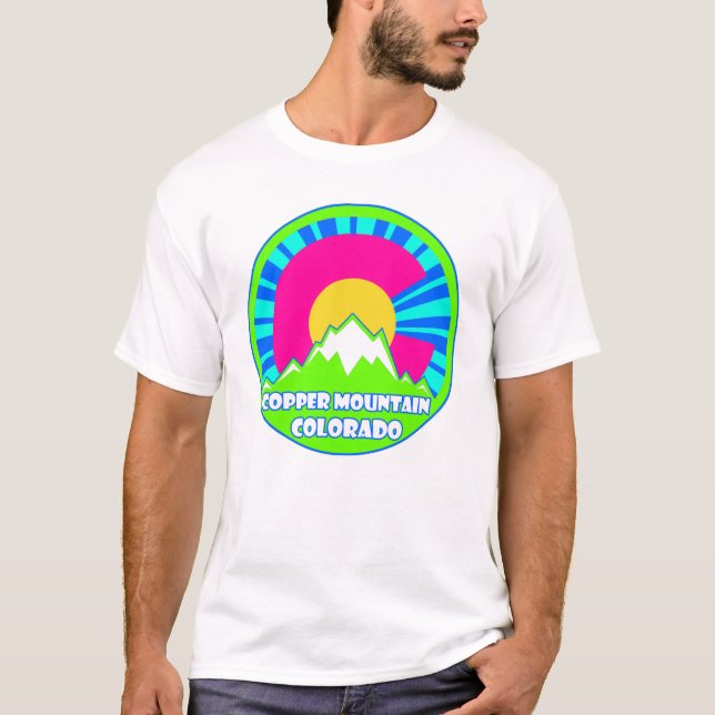 Copper Mountain Colorado, camisa do neon (Frente)