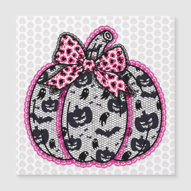 Coquete de Abóbora de Halloween em Renda Assustado (Frente)