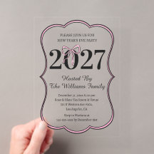 Coquete Laço Rosa Festa de Ano Novo 2027