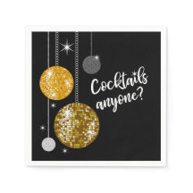 Coquetéis qualquer guardanapo de bola de disco