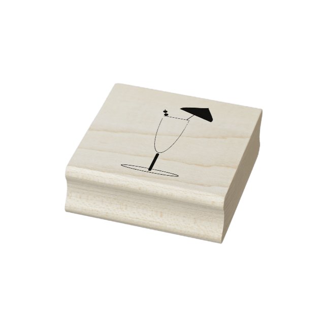 Coquetel alto com Carimbo de Borracha (Carimbo)