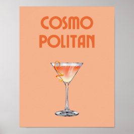 Coquetel Cosmopolita Laranja Poster