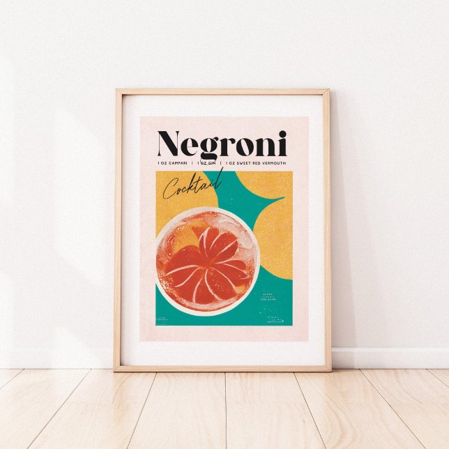 Coquetel de Negrão Rosa Tropical Poster (Criador carregado)