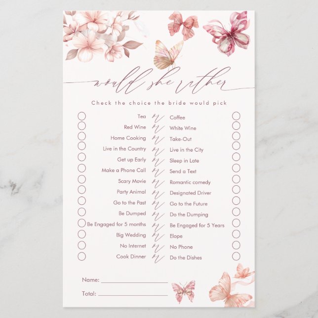 Coquette Butterfly Ela Preferencialmente Chá de pa (Frente)