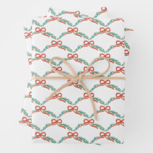 Coquette Christmas Garland Scalloped Doodle