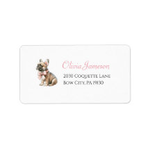 Coquette Frenchie, etiqueta de endereço parisiense