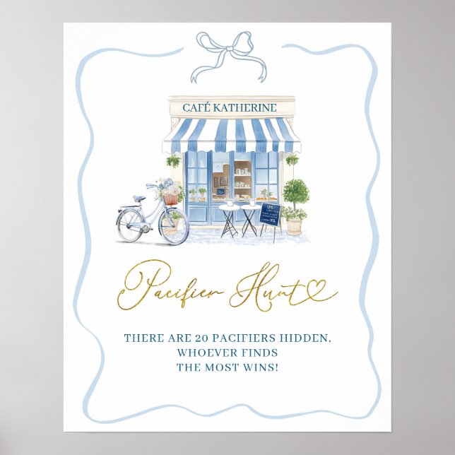 Coquette Parisiense Cafe Di Pacifier Hunt Poster (Frente)