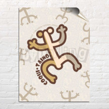 Coqui Taino Puerto Rico Wall Art Poster