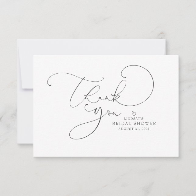 Cor agradável editável Cute Script Bridal Shower A (Frente)