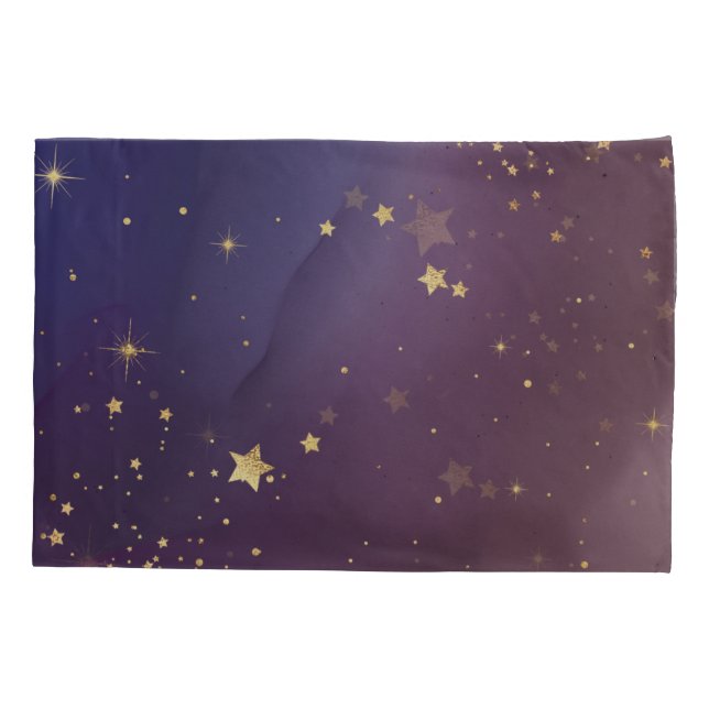 Cor Ametist com estrelas Douradas cintilantes (Verso)