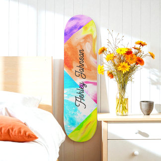 Cor azul Amarelo Cor Laranja Nome Skateboard