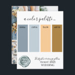 Cor azul-poeirenta e amarelo-alaranjado do casamen<br><div class="desc">Paleta de cores azuis e amarelo-alaranjadas Cartão 2023</div>