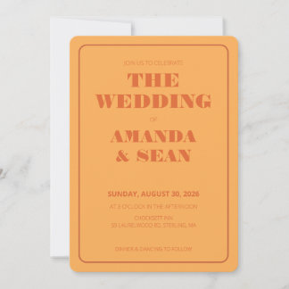 Cor Bold: Convite de Casamento