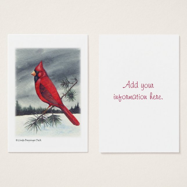Cor da Água do Pássaro Cardinal Vermelho (Frente & Verso)