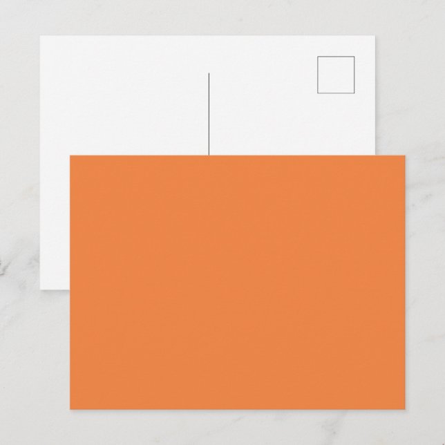 Cor da Tendência - Cartão Postal Sólido Tangerino  (Frente/Verso)