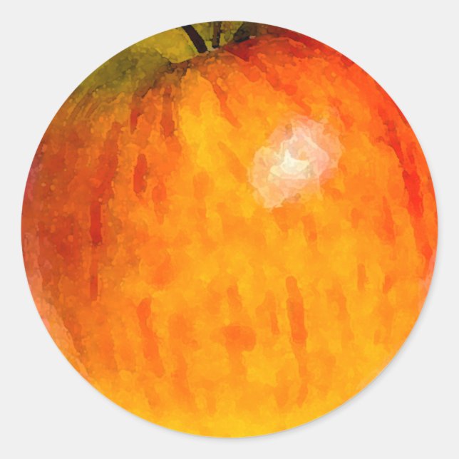 Cor d'água da Apple vermelha - adesivo (Frente)