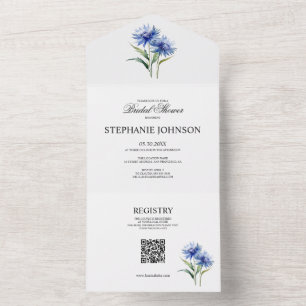 Cor d'água púrpura Cornflower WIldflower Bridal