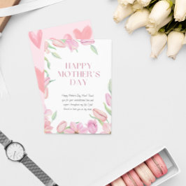 Cor d'água rosa do Dia de as mães feliz ilustrada