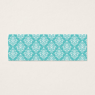 COR DAMASCO DE VINTAGEM BRANCA TEAL 1