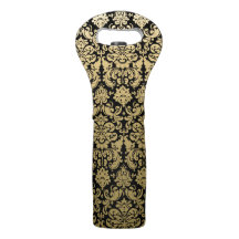 Cor damasco elegante Dourado e preta
