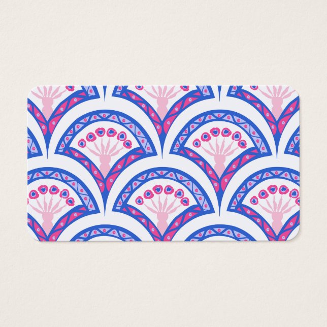cor damasco floral azul (Frente)
